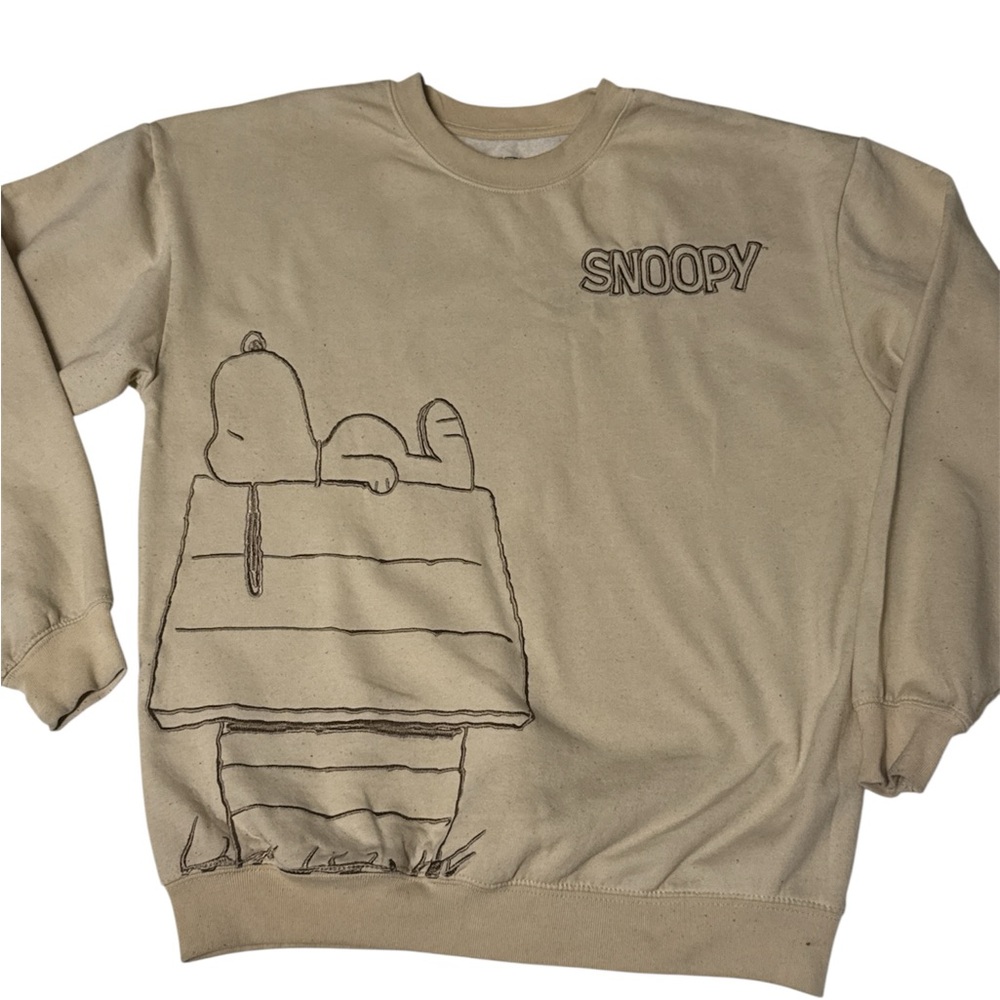 Peanuts size small unisex Tan Crewneck Sweater by FREEZE